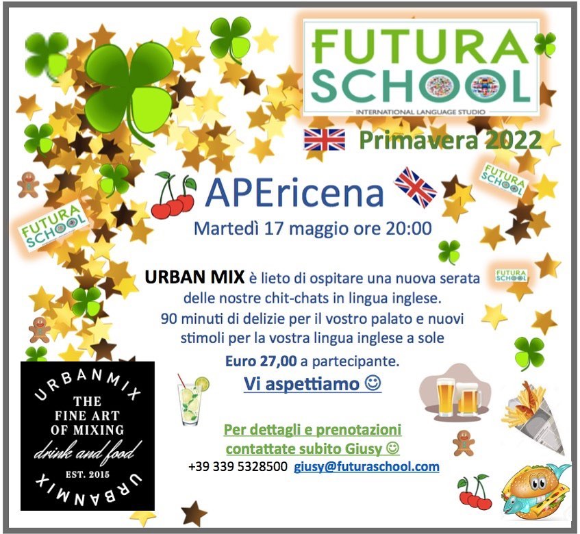You are your only limit ... don’t miss the chance to use your English @futuraschool APEricenta @urban_mix_official
🍹🍽🏴
#FuturaSchool
#apericena
#englishchat
#itsnevertoolate
#risktaker
#nevergiveup
#daretospeakenglish
#ifnotnowthenwhen
#itsnevertooearly
#keepcalmandcarryon
#weloveitaly
#weloveengland