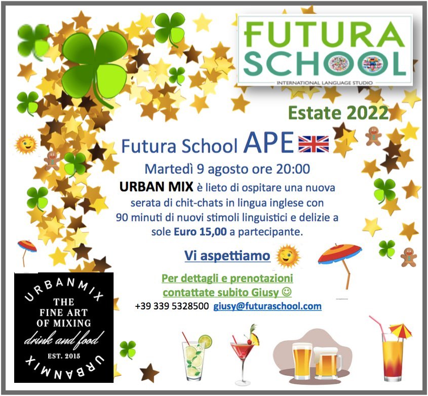 FuturaSchoolAPE with Frank 😃🐝⛱🧉🍹🍸🍺 @urban_mix_official
#FuturaSchool
#languages
#internationalsummer
#summer
#aperitivo
#itsnevertoolate
#nevergiveup
#risktaker
#dare
#keepcalmandcarryon
#itsnevertooearly
#weloveitaly
#weloveengland